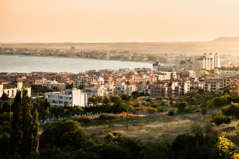 Burgas Black Sea Boulevard Bulgaria bars restaurants relaxed evening