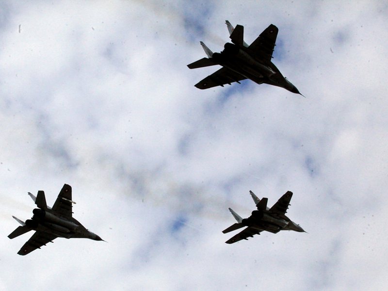 Training Flights Over Sofia Today in Preparation for May 6 Celebrations
