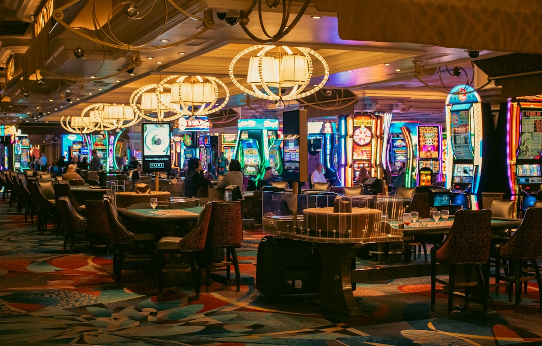 Bulgarian casino interior roulette table chips