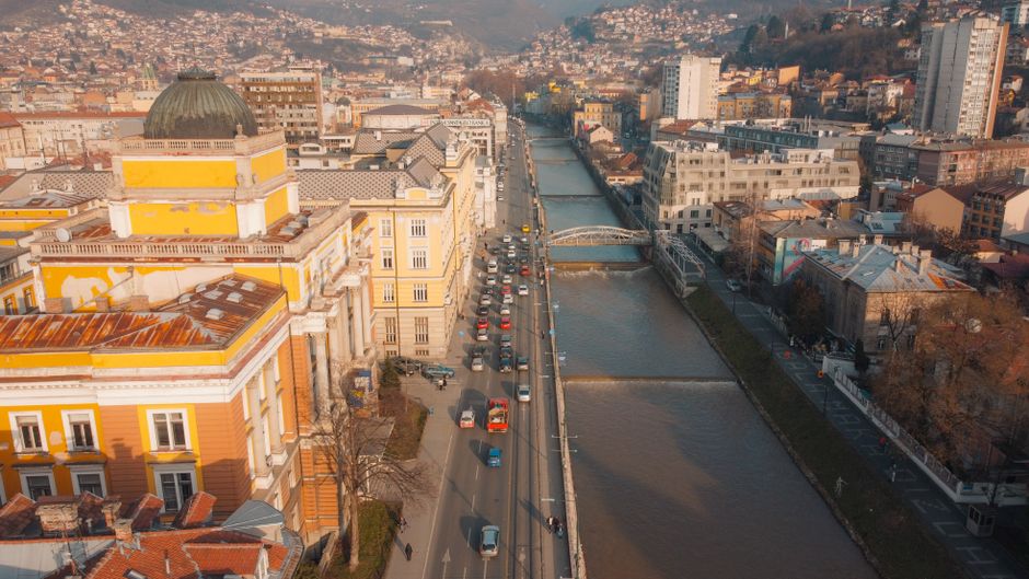 Latin Bridge Sarajevo Miljacka River historic stone arch