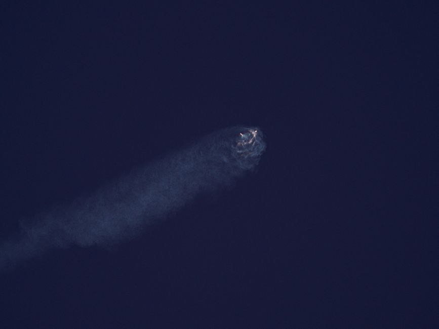 Hezbollah rocket launch Lebanon night sky