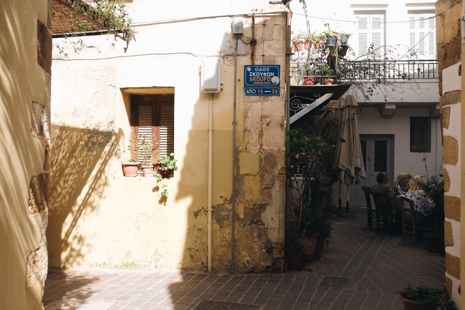 Omalos village Crete Greece cafe Greek coffee pancakes
