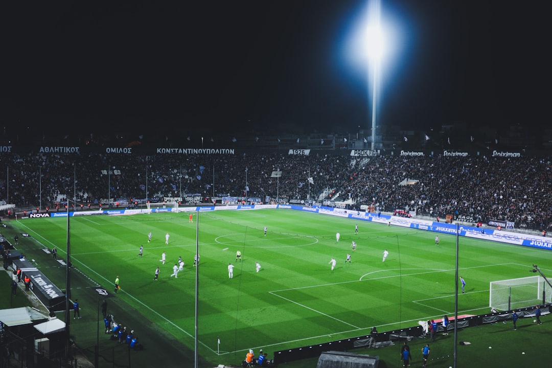 Aris Thessaloniki stadium night match crowd