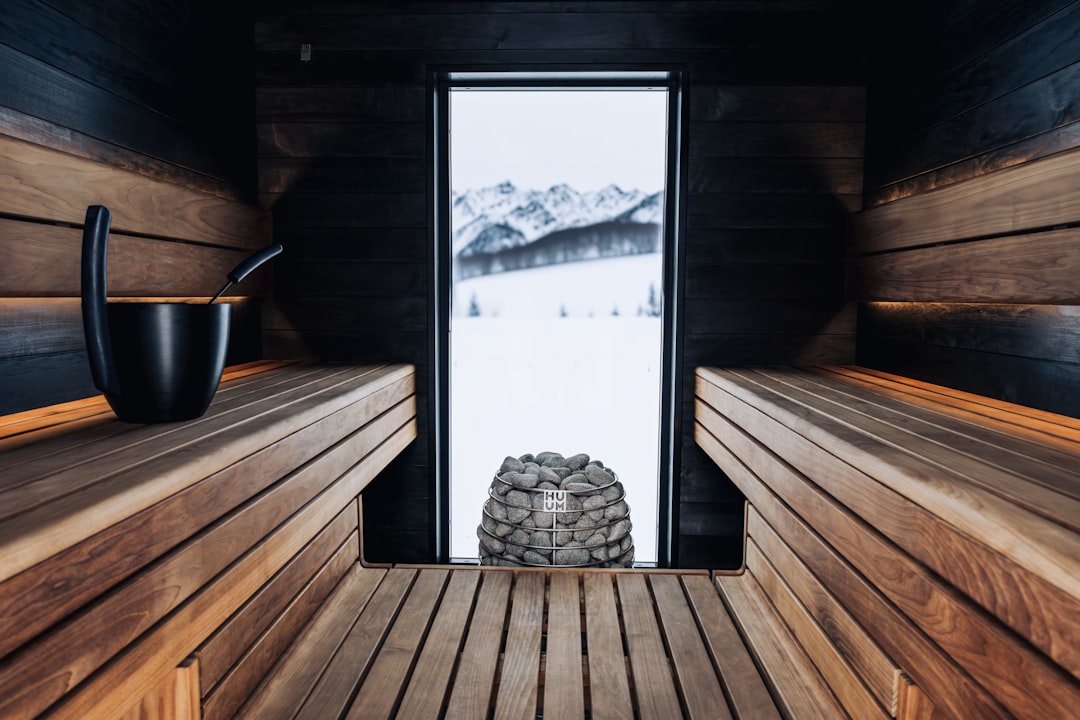 Apatin Thermal Baths sauna interior wooden benches steam