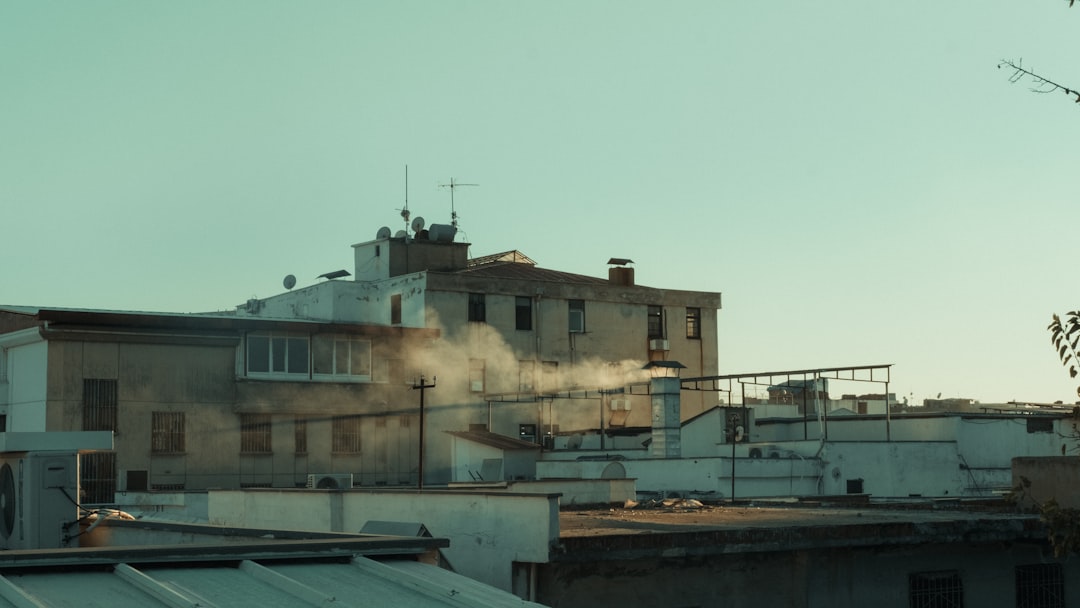 Urban heat island effect city center Balkans