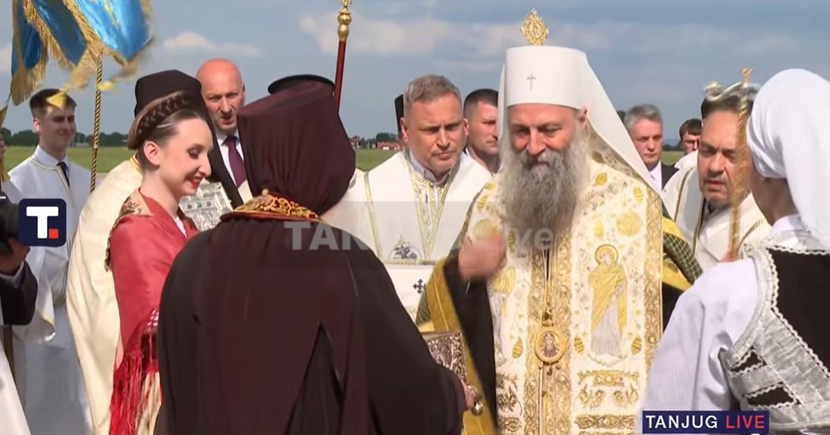 Serbian Patriarch Porfirije Welcomes Holy Belt of the Virgin Mary