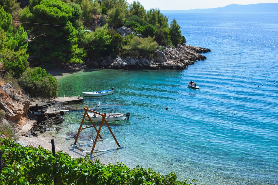 Ksamil Islands Albania pine trees boat tour turquoise water