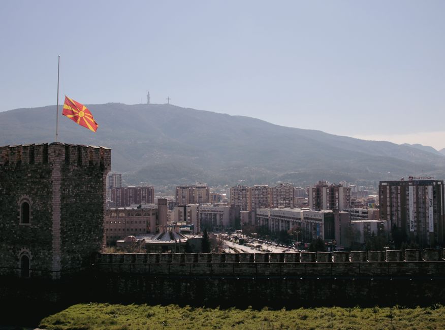 Kale Fortress Skopje Macedonia panoramic view city skyline