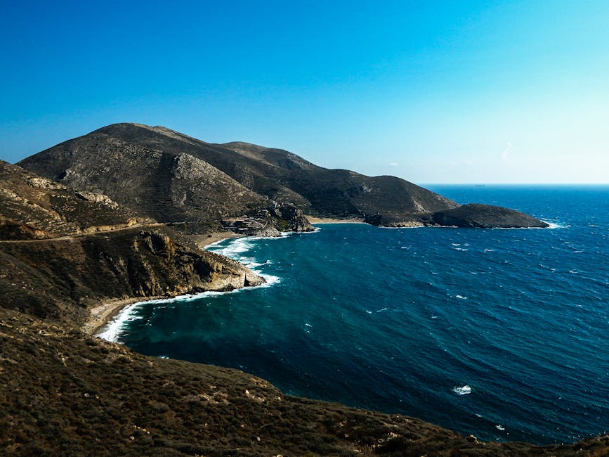 Mount Daskalio Zakynthos panoramic view coastline Peloponnese