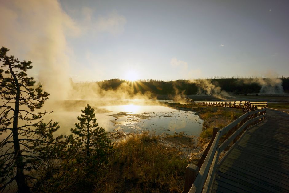 Aqua Park Portorož thermal pool steam morning light