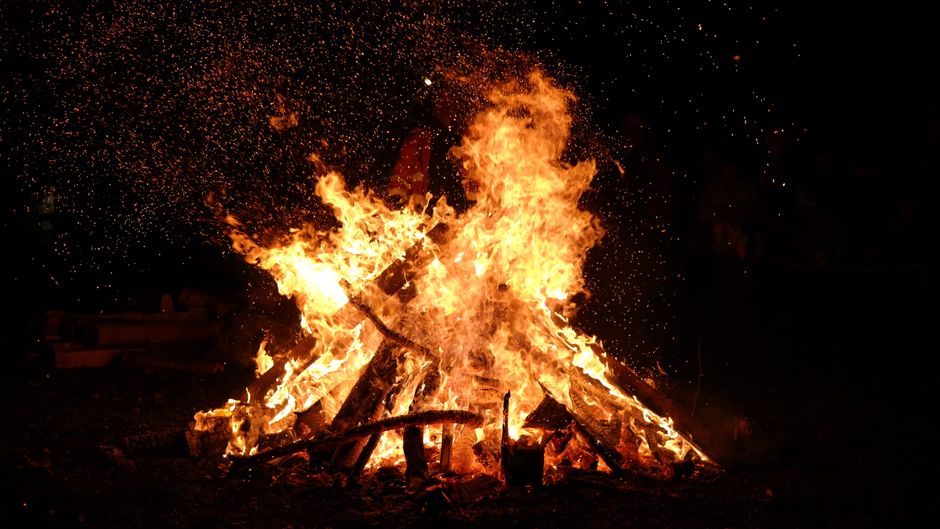 Bonfire celebration St John's Day Balkans summer solstice