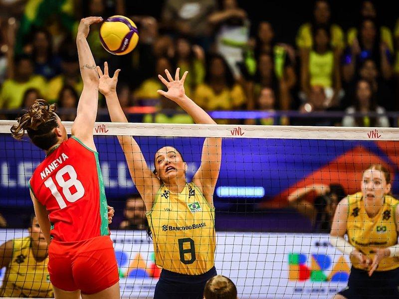 Bulgaria Women's Volleyball Fall to Brazil 0-3 in VNL