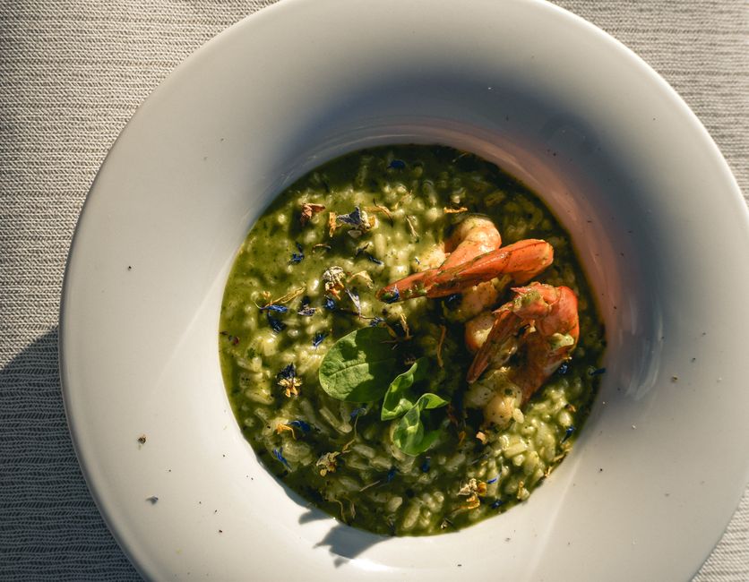 Crni rižot black risotto Montenegro seafood tavern local dish