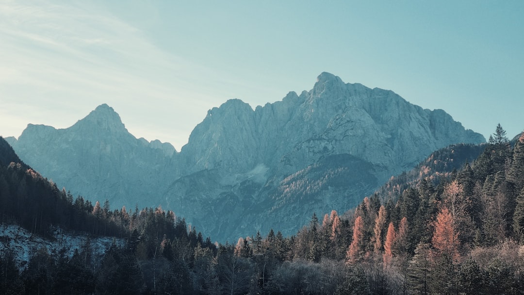 Kranjska Gora Slovenia evening bar terrace outdoor seating mountain backdrop