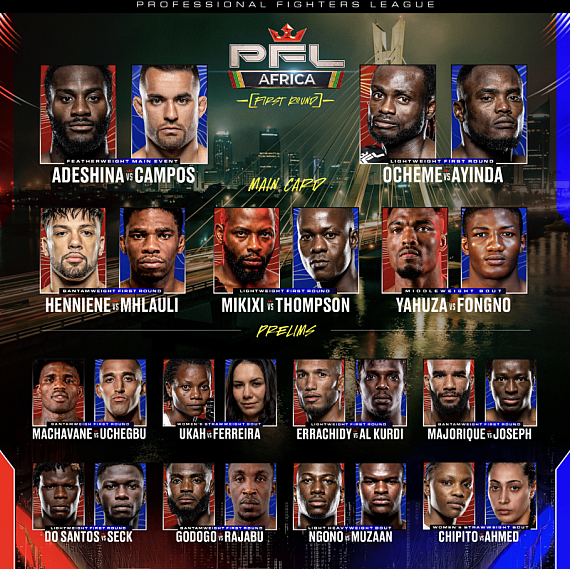 PFL Africa Announces Full Lineup for Lagos Event