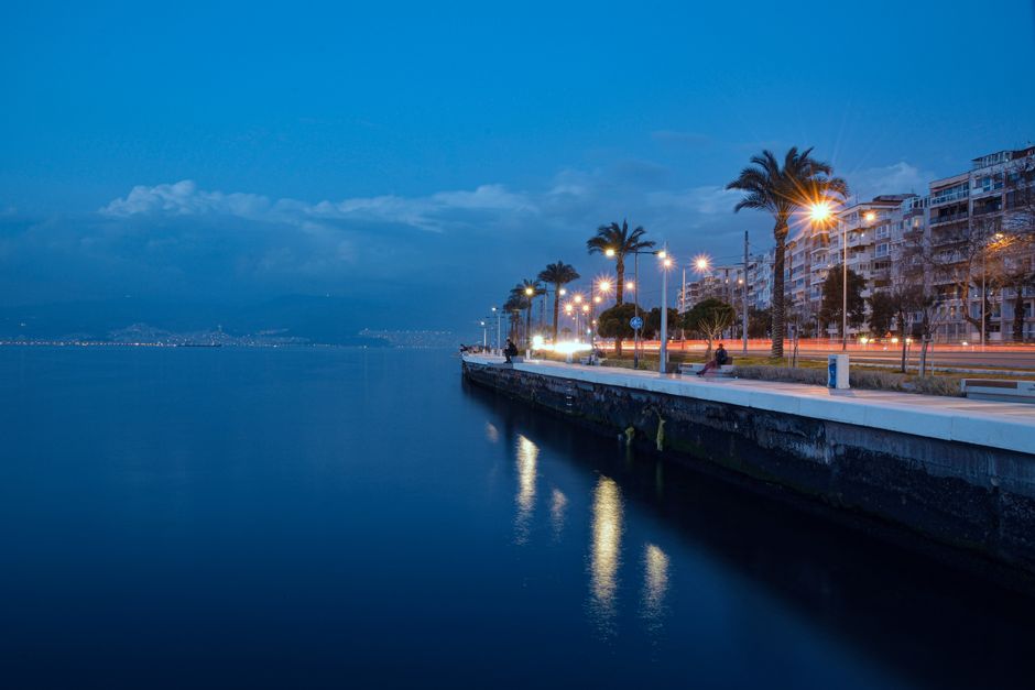 Durres Waterfront Albania evening promenade cafes lights