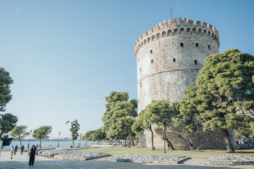 White Tower Thessaloniki blue sea sunset view