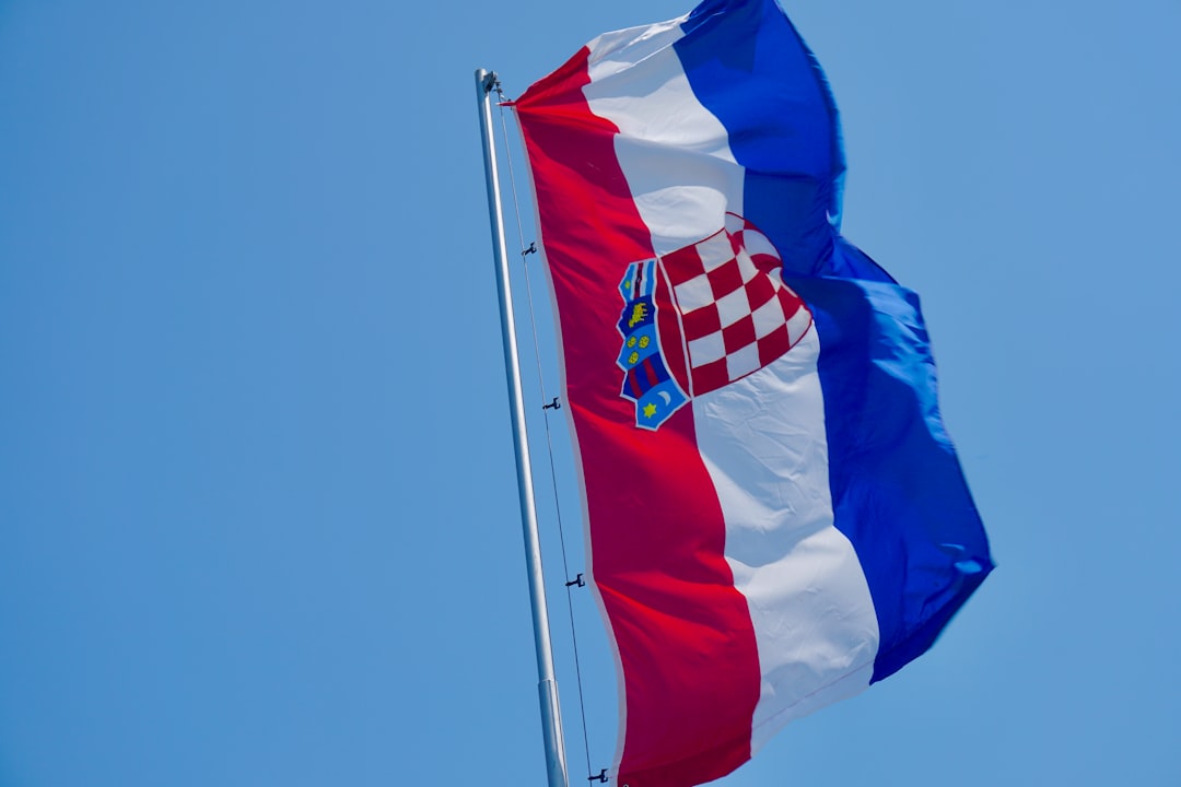 Croatia national football team celebrating victory