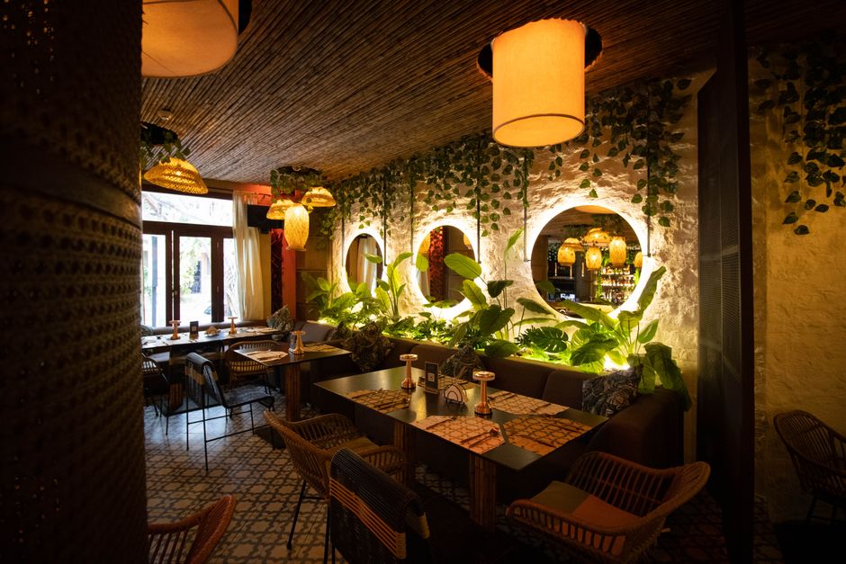 Hotel Rila Bulgaria bar interior cozy atmosphere mountain view