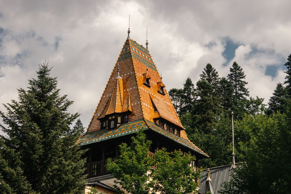 Sinaia Romania town center main street tourist shops hotels