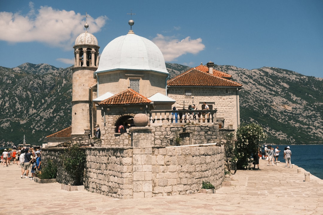 St Nicholas Church Perast waterfront bell tower Montenegro