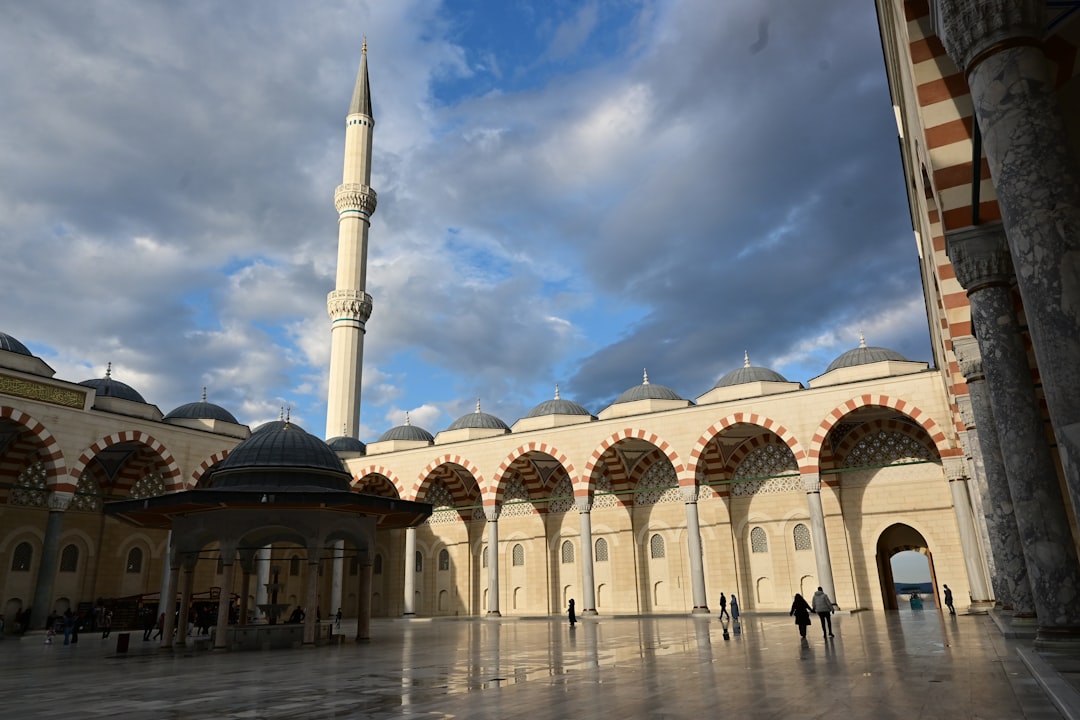 Koski Mehmed Pasha Mosque Mostar minaret courtyard blue sky