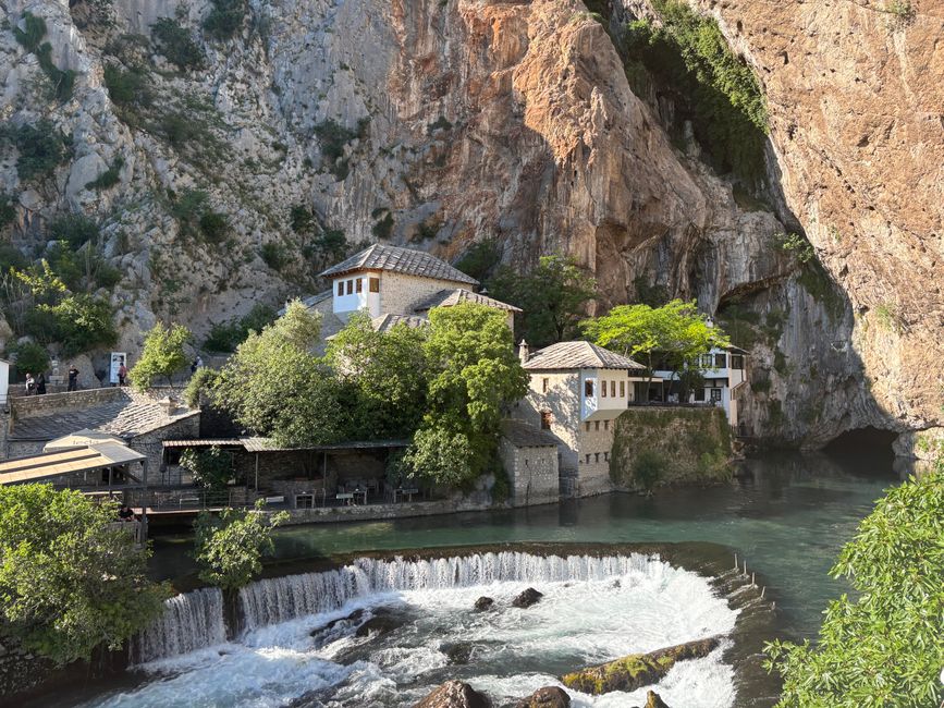 Night view Blagaj Tekke stars Bosnia Herzegovina