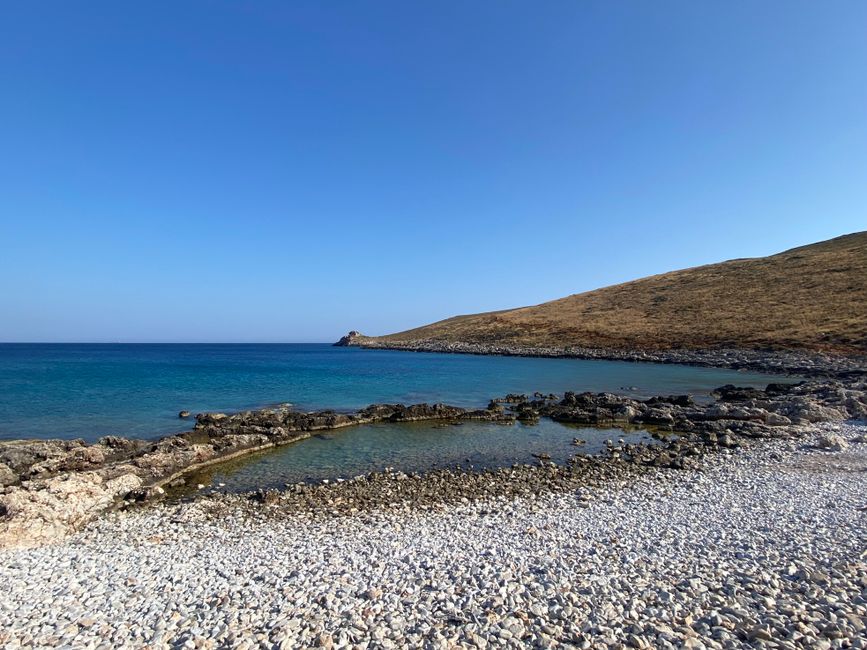 Peloponnese hiking boots rocky trail Mediterranean coast