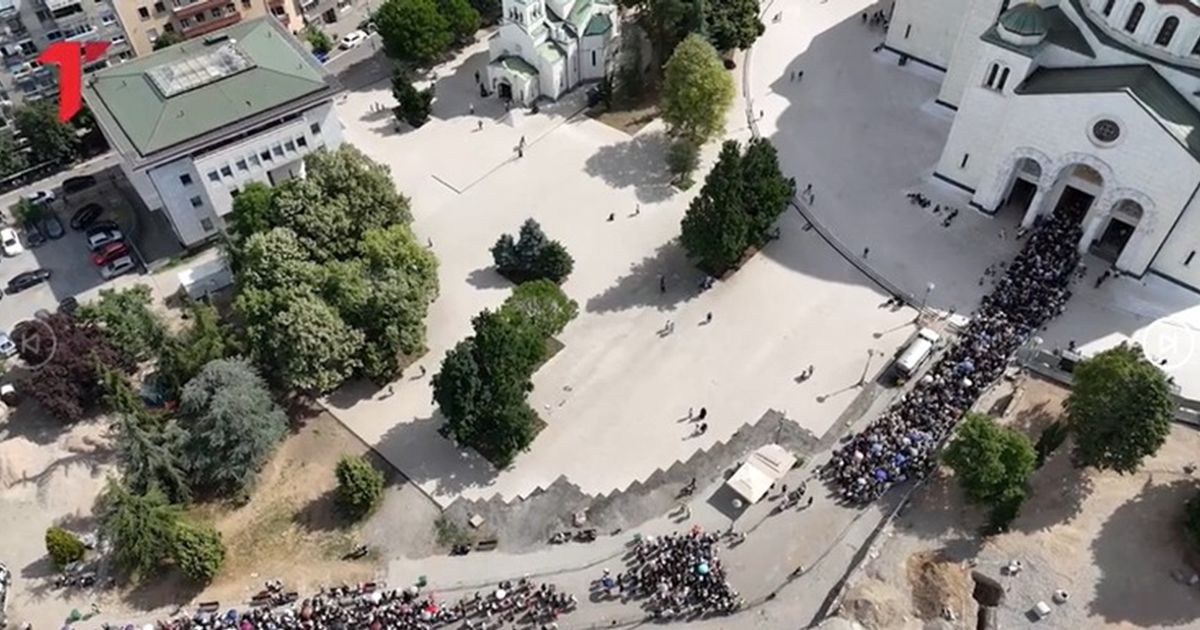 Drone footage captures historic Believer river at St Sava Temple