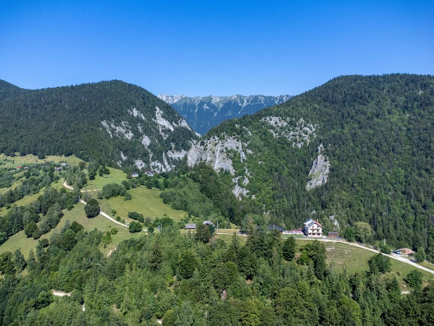 Gazivoda Mountain Kosovo panoramic view from St. Sava Cave platform