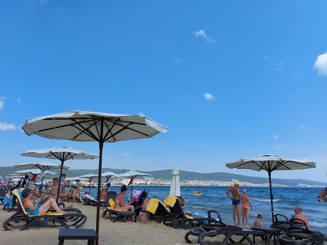 Sunny Beach Bulgaria beach bar sunset cocktails crowd