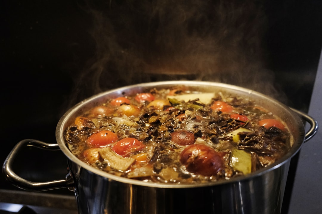 Shkembe chorba tripe soup Bulgarian winter dish bowl steam