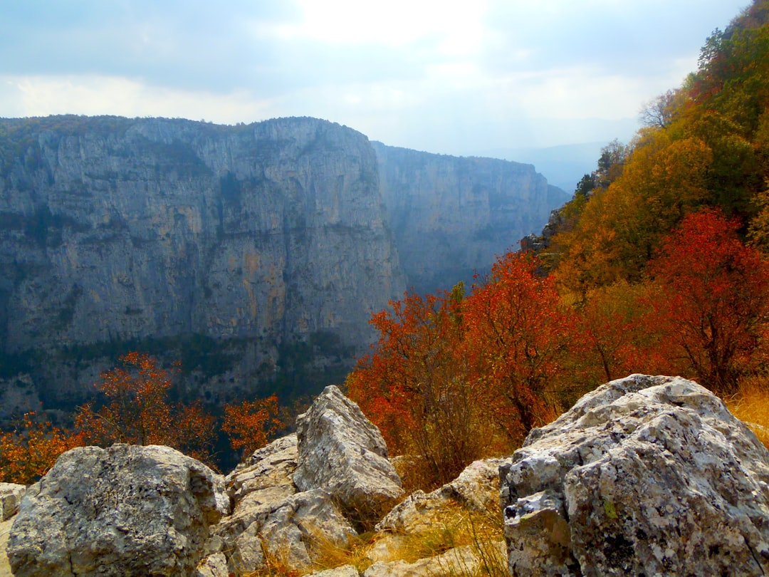 Vikos Gorge trail Zagori Greece limestone cliffs deep gorge