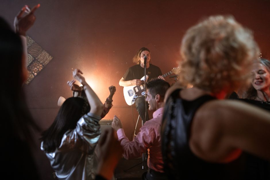 Rock Bar Plovdiv live music band crowd stage
