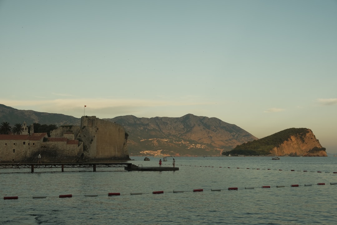Sutomore Fortress Ruins stone walls Adriatic coast sunset