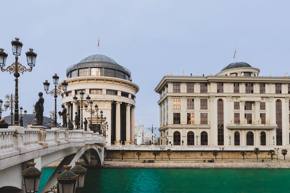 Macedonian National Opera Skopje Macedonia neoclassical facade