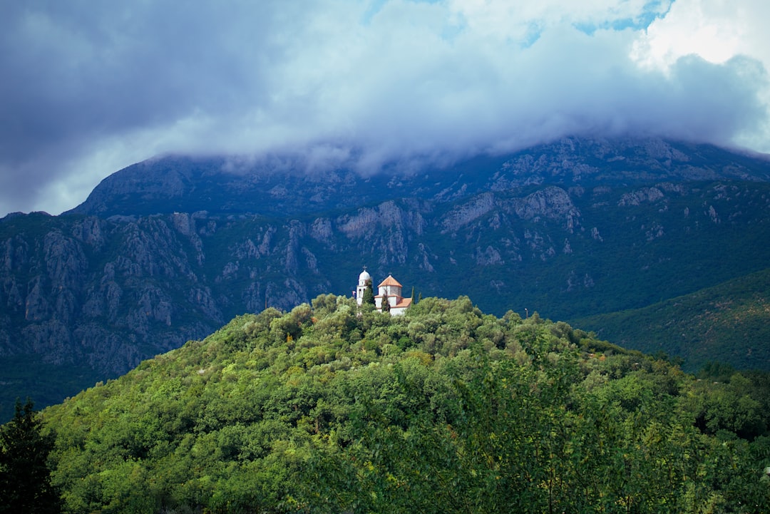 Mausoleum of Njegoš white dome summit Lovćen Montenegro