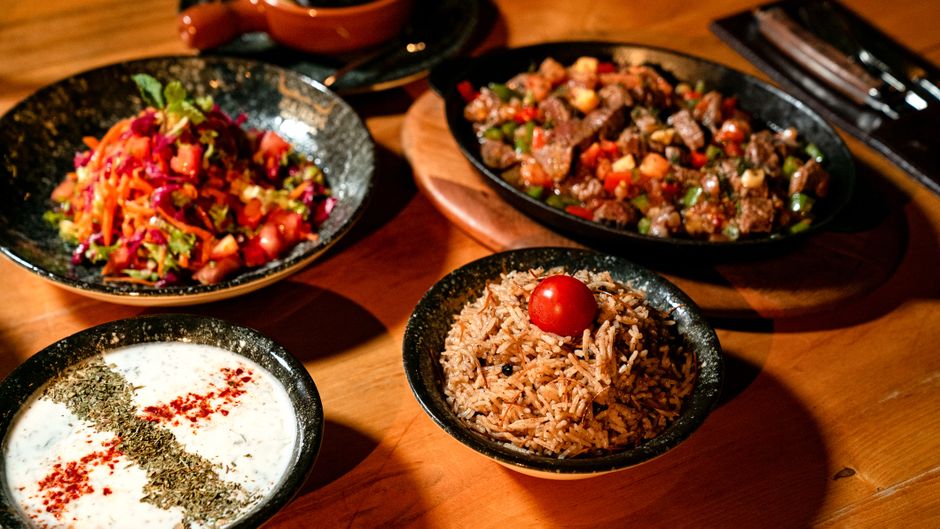 Tavë Kosi Albania lamb yogurt rice dish traditional restaurant