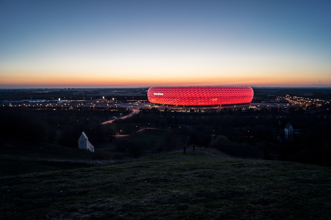 Bayern Munich Allianz Arena exterior night view
