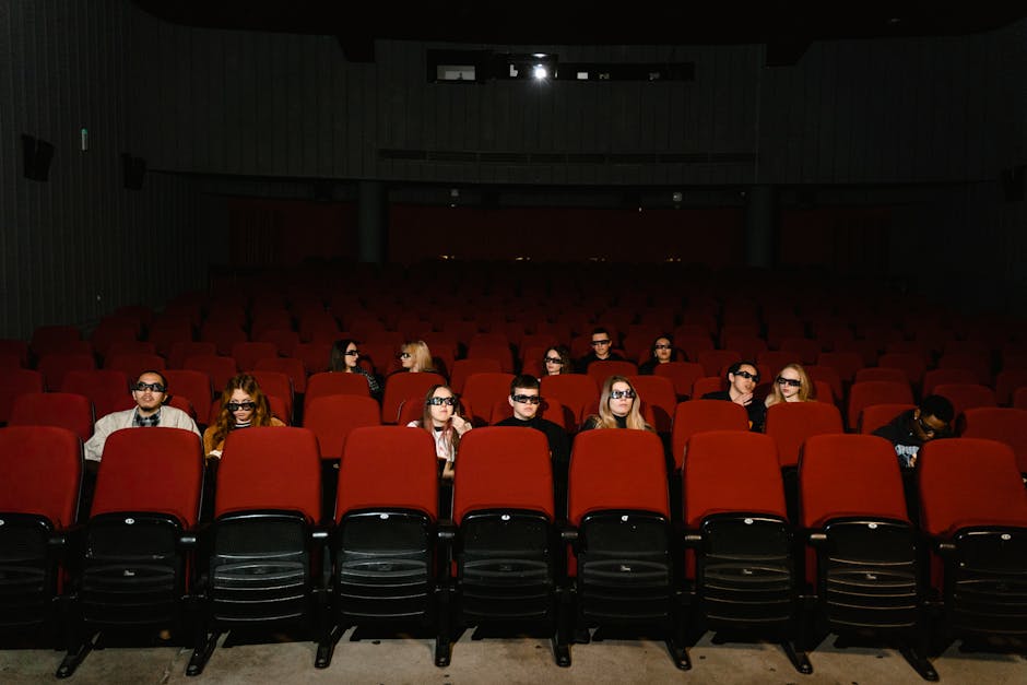 Bulgarian cinema audience watching movie theater
