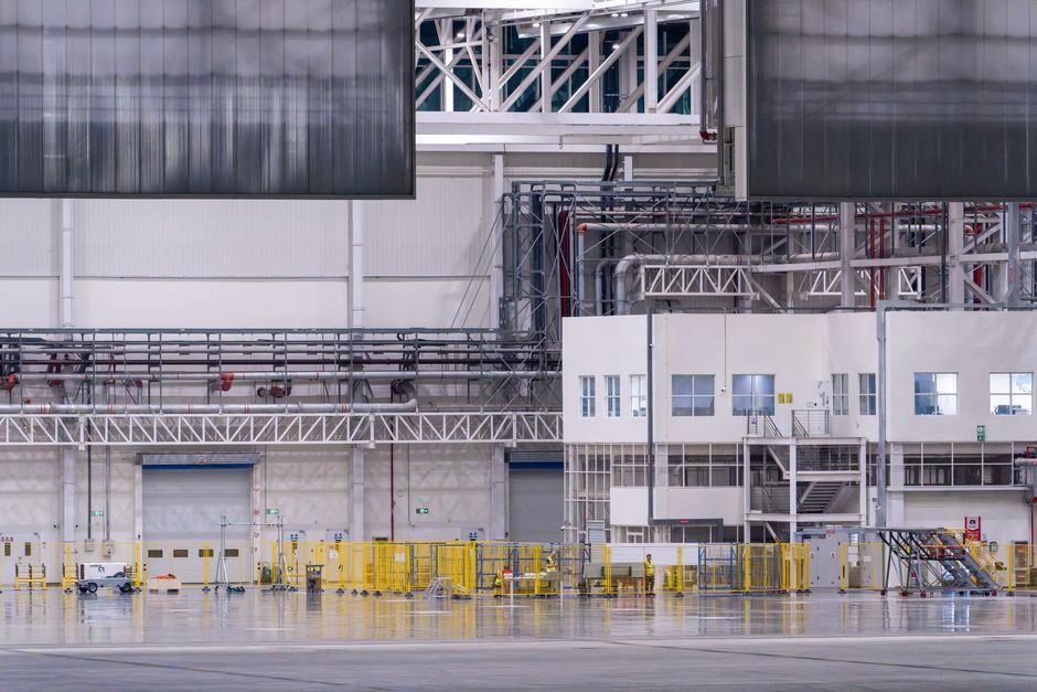 BYD electric vehicle assembly line factory interior