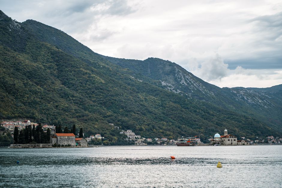 Our Lady of the Rocks Kotor Montenegro small island church Adriatic sea view