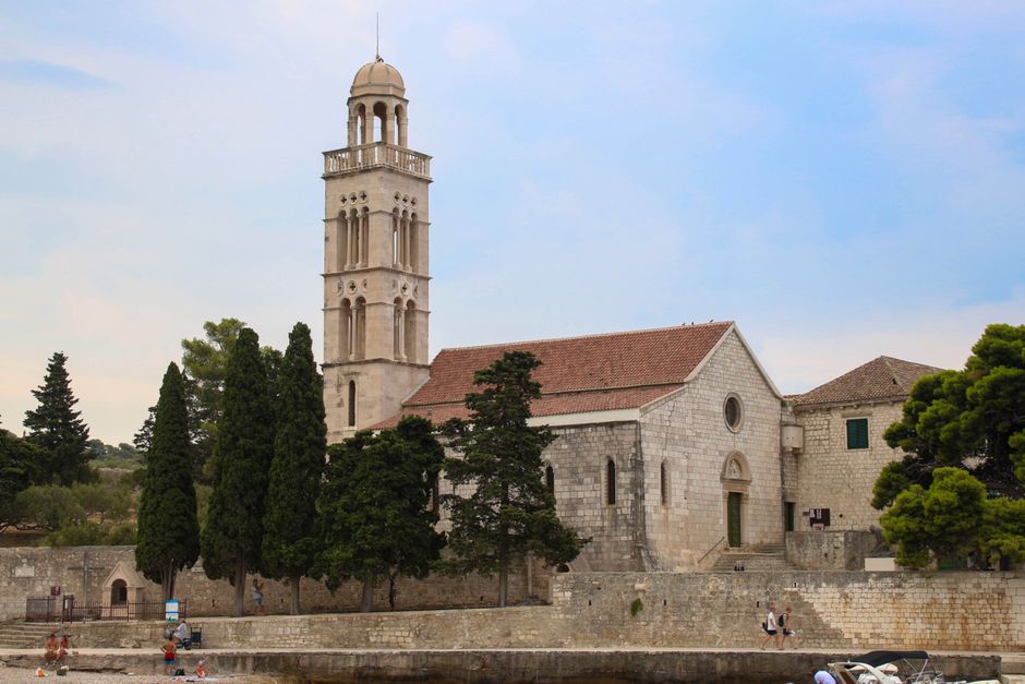 Monastery of St. Peter and St. Paul Neum white church hill view