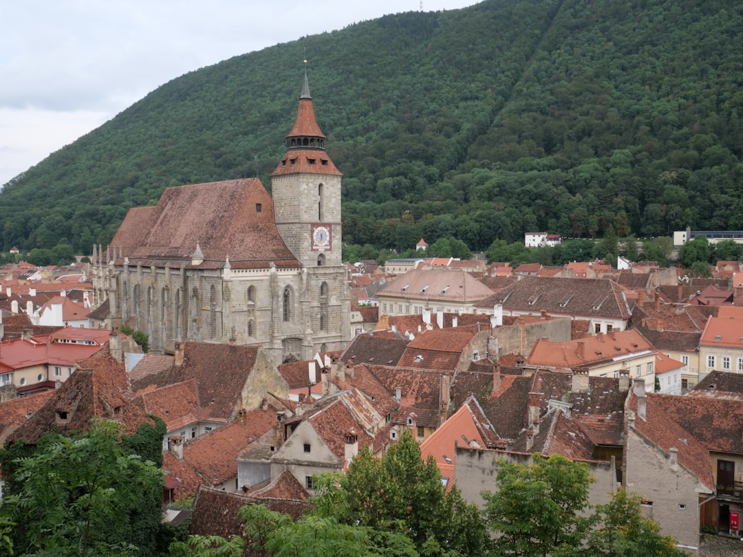 Râșnov Fortress Romania cliff medieval stone walls view Brașov city