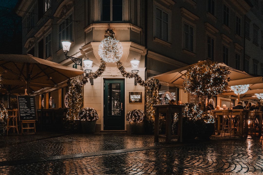Ljubljana Tromostovje student district bars evening