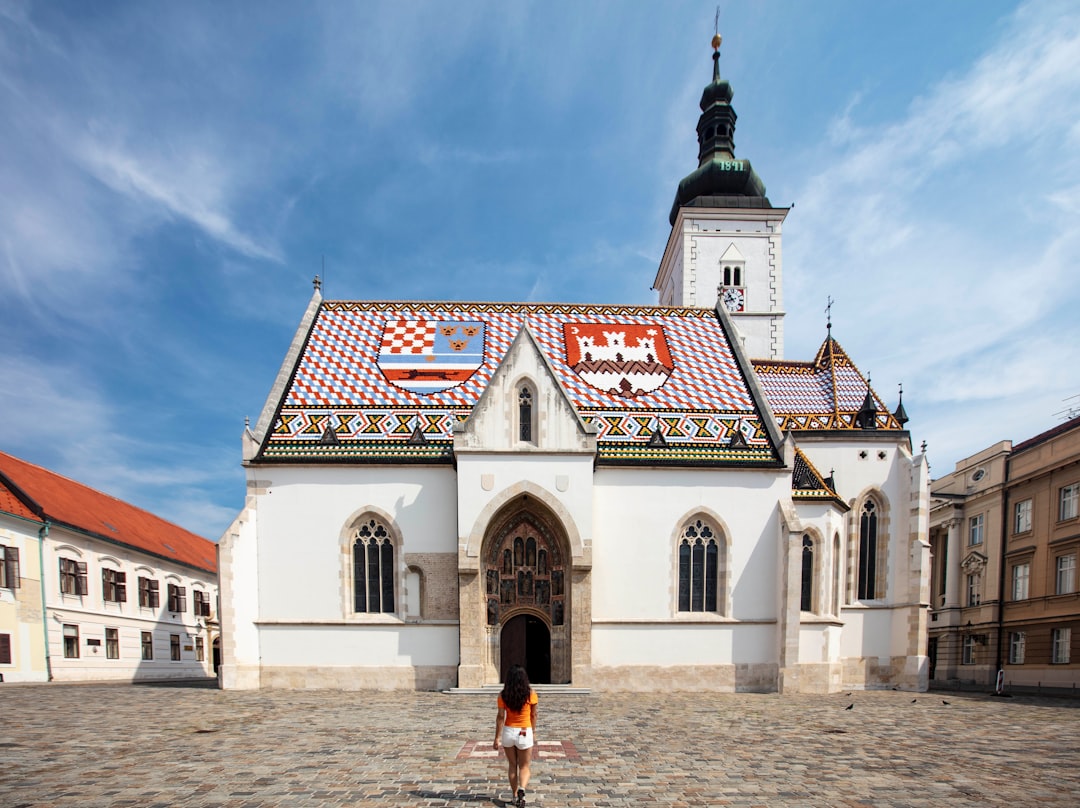 St Marks Church Zagreb colorful tiled roof square