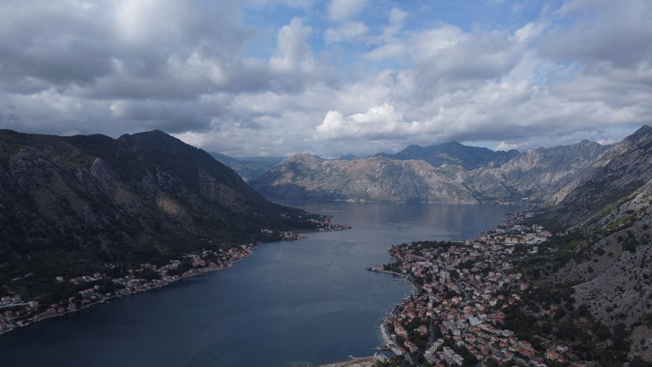 Kotor Middle Gate Pile view bay mountains