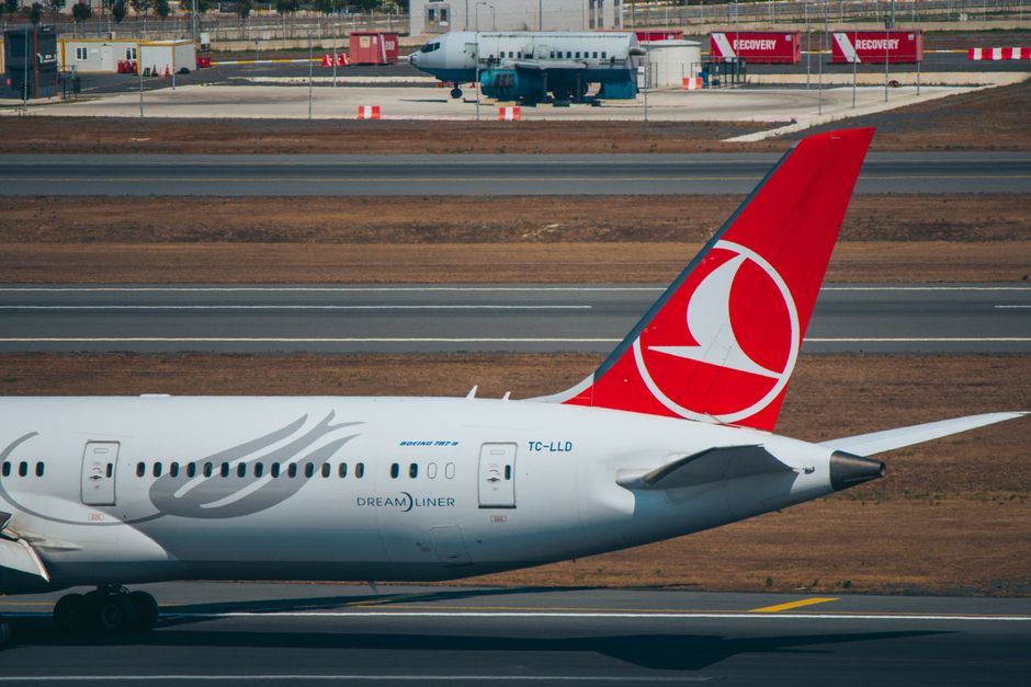 Turkish Presidential aircraft landing Esenboğa Airport tarmac