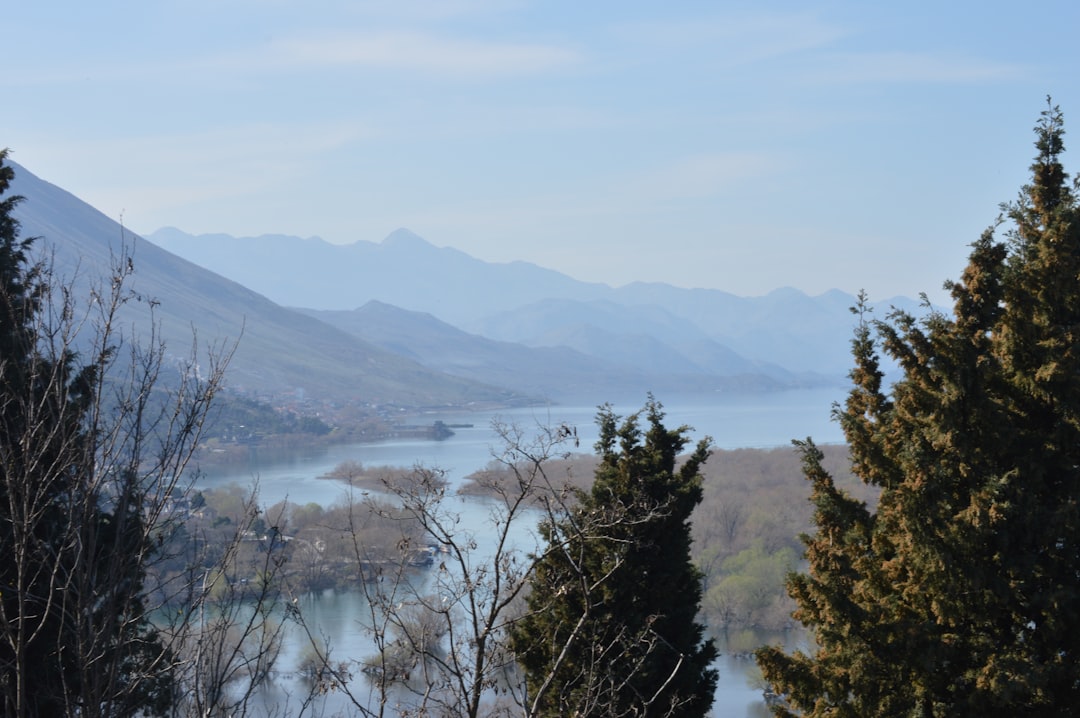 Shkoder Castle Albania Rozafa view Lake Shkoder sunset