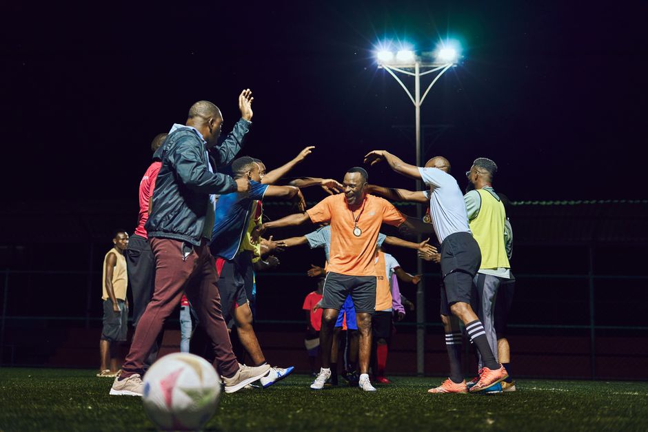 SC Braga football team group photo training pitch